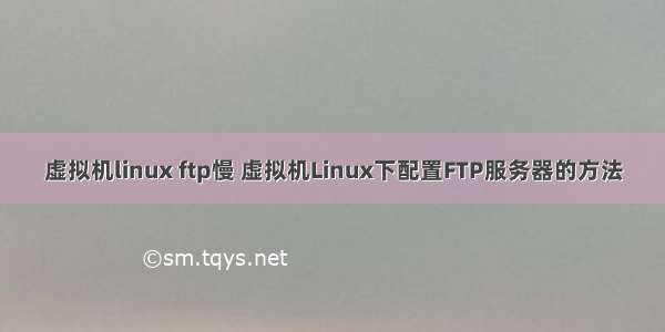 虚拟机linux ftp慢 虚拟机Linux下配置FTP服务器的方法