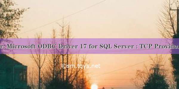 MacOS Sqlcmd: Error: Microsoft ODBC Driver 17 for SQL Server : TCP Provider: Error code 0x2746.