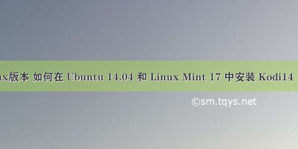 kodi linux版本 如何在 Ubuntu 14.04 和 Linux Mint 17 中安装 Kodi14（XBMC）