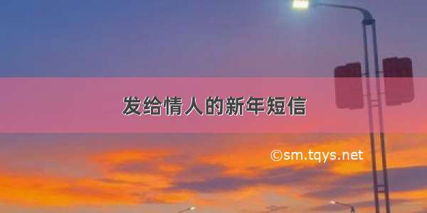 发给情人的新年短信