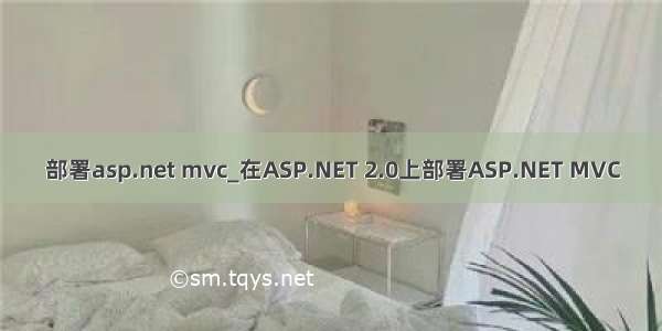 部署asp.net mvc_在ASP.NET 2.0上部署ASP.NET MVC