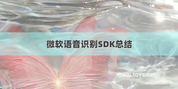 微软语音识别SDK总结