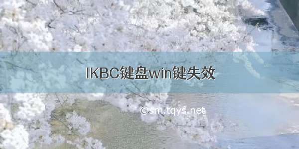 IKBC键盘win键失效