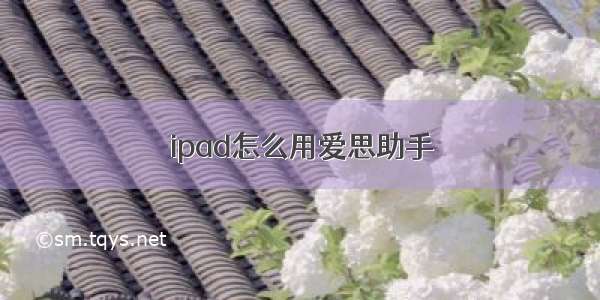 ipad怎么用爱思助手