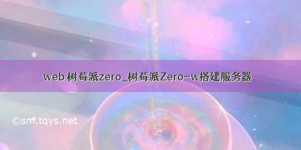 web 树莓派zero_树莓派Zero-w搭建服务器