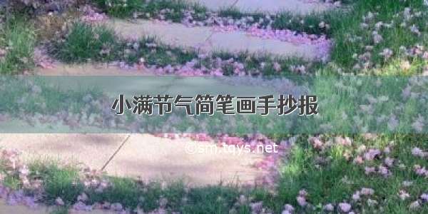 小满节气简笔画手抄报