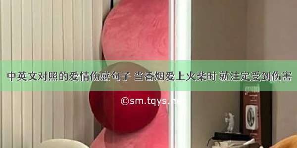 中英文对照的爱情伤感句子 当香烟爱上火柴时 就注定受到伤害