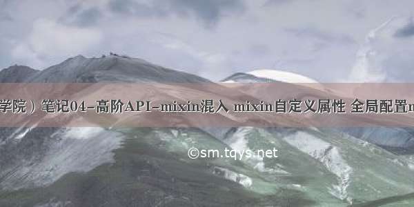 Vue3（撩课学院）笔记04-高阶API-mixin混入 mixin自定义属性 全局配置mixin 自定义