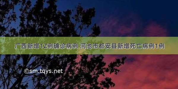 广西新增12例确诊病例 河池市都安县新增死亡病例1例