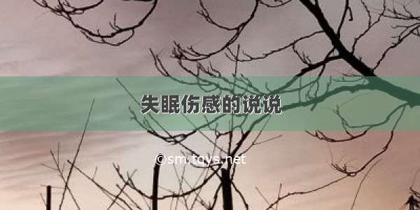 失眠伤感的说说