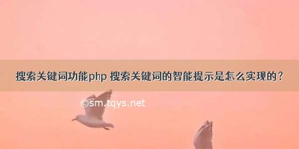 搜索关键词功能php 搜索关键词的智能提示是怎么实现的？