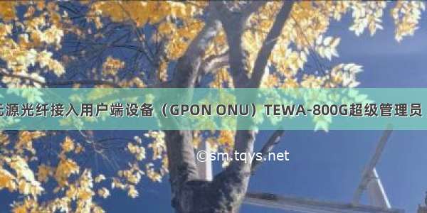 联通 吉比特无源光纤接入用户端设备（GPON ONU）TEWA-800G超级管理员 如何密码获取