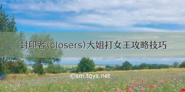 封印者(closers)大姐打女王攻略技巧