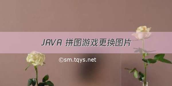 JAVA 拼图游戏更换图片