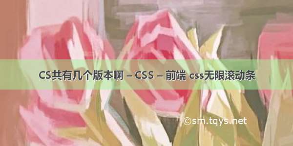 CS共有几个版本啊 – CSS – 前端 css无限滚动条