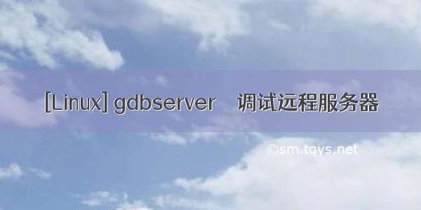 [Linux] gdbserver – 调试远程服务器