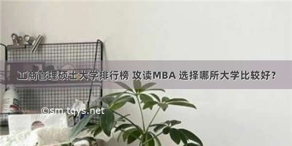 工商管理硕士大学排行榜 攻读MBA 选择哪所大学比较好？