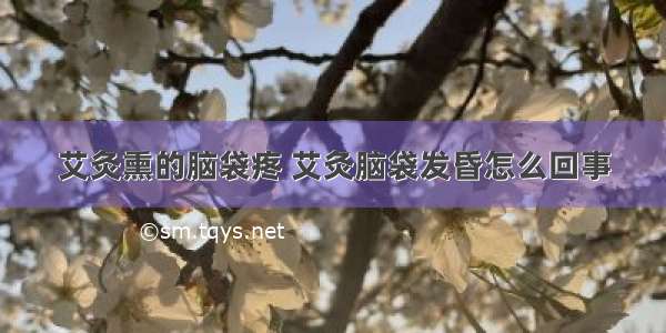 艾灸熏的脑袋疼 艾灸脑袋发昏怎么回事