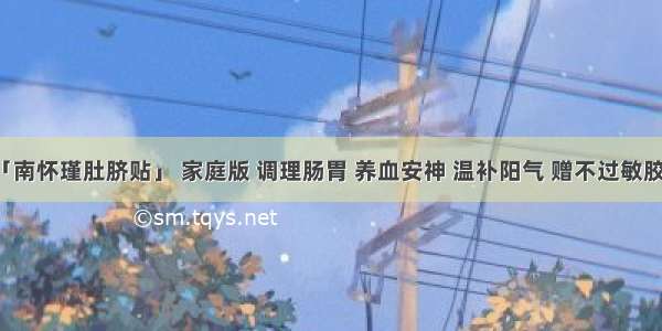 「南怀瑾肚脐贴」 家庭版 调理肠胃 养血安神 温补阳气 赠不过敏胶带