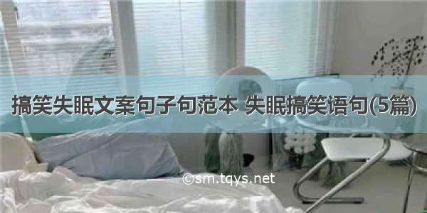 搞笑失眠文案句子句范本 失眠搞笑语句(5篇)