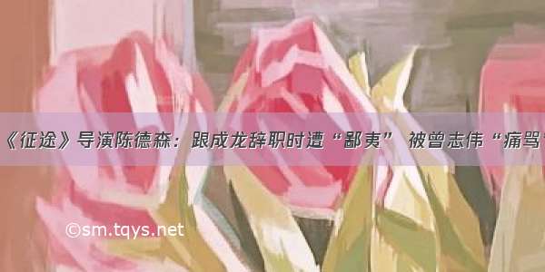 《征途》导演陈德森：跟成龙辞职时遭“鄙夷” 被曾志伟“痛骂”