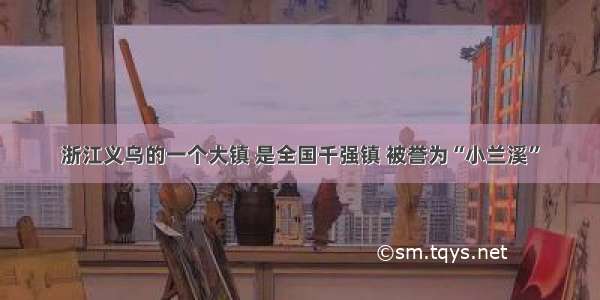 浙江义乌的一个大镇 是全国千强镇 被誉为“小兰溪”