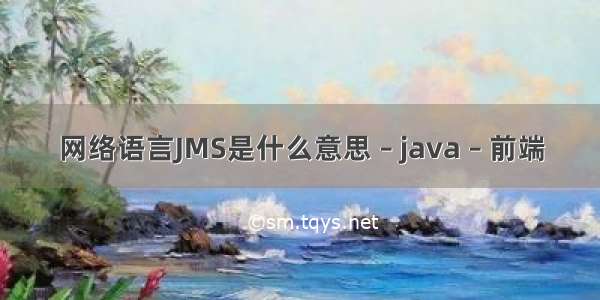 网络语言JMS是什么意思 – java – 前端