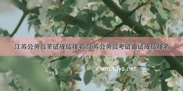 江苏公务员笔试成绩排名 江苏公务员考试面试成绩排名