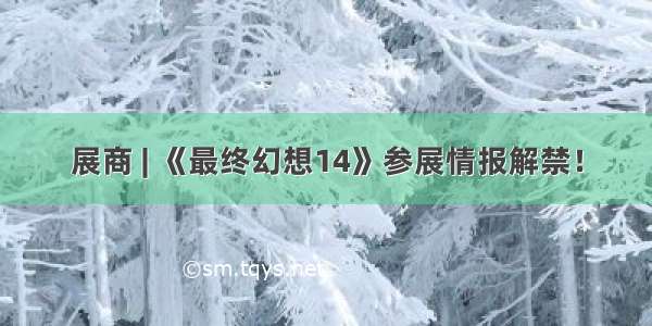 展商 | 《最终幻想14》参展情报解禁！