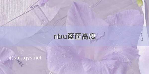 nba篮筐高度