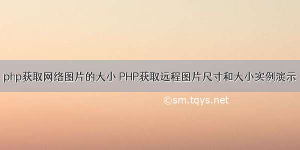 php获取网络图片的大小 PHP获取远程图片尺寸和大小实例演示