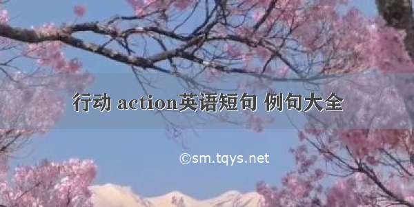 行动 action英语短句 例句大全