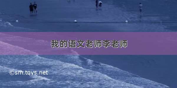 我的语文老师李老师