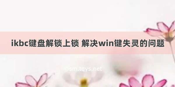 ikbc键盘解锁上锁 解决win键失灵的问题