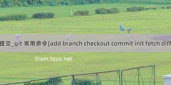 git 命令行忽略提交_git 常用命令(add branch checkout commit init fetch diff clone push等)