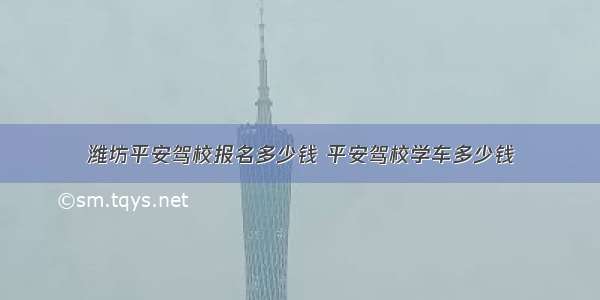 潍坊平安驾校报名多少钱 平安驾校学车多少钱