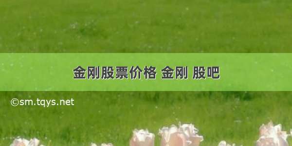 金刚股票价格 金刚 股吧