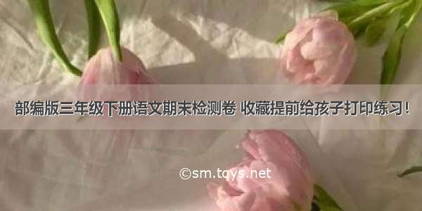 部编版三年级下册语文期末检测卷 收藏提前给孩子打印练习！