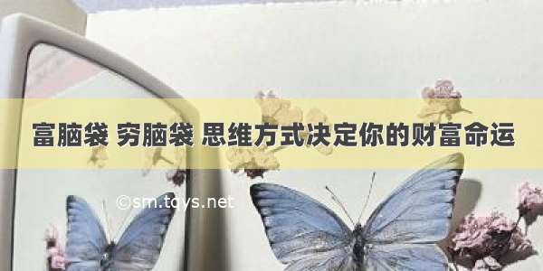 富脑袋 穷脑袋 思维方式决定你的财富命运