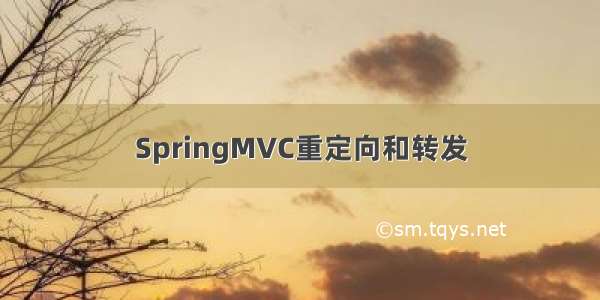 SpringMVC重定向和转发