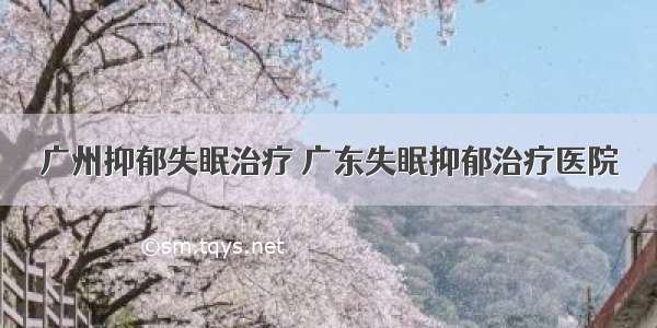 广州抑郁失眠治疗 广东失眠抑郁治疗医院