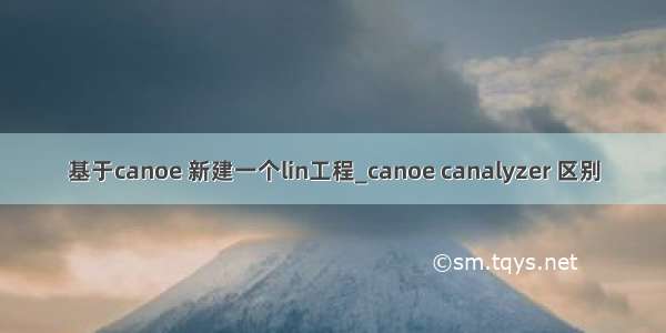 基于canoe 新建一个lin工程_canoe canalyzer 区别