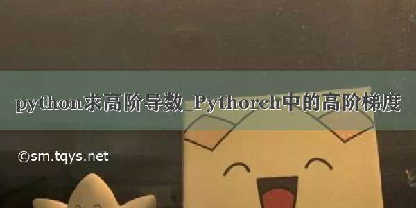 python求高阶导数_Pythorch中的高阶梯度