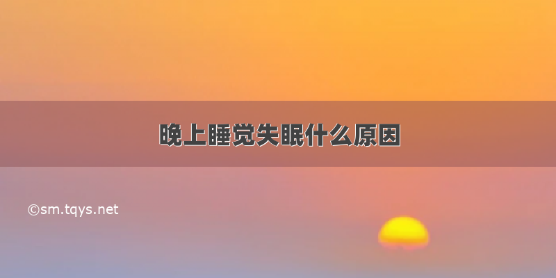 晚上睡觉失眠什么原因