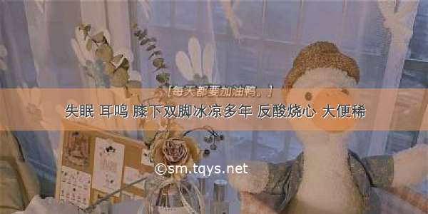 失眠 耳鸣 膝下双脚冰凉多年 反酸烧心 大便稀