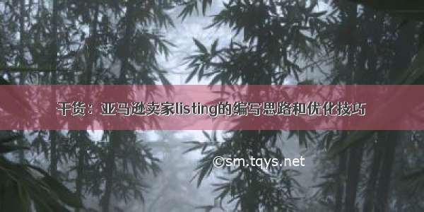 干货：亚马逊卖家listing的编写思路和优化技巧