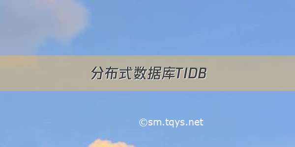 分布式数据库TIDB