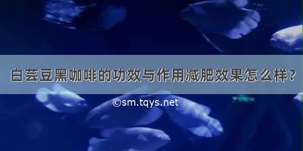 白芸豆黑咖啡的功效与作用减肥效果怎么样？