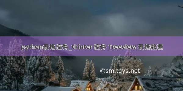 python表格控件_tkinter 控件 Treeview 表格数据