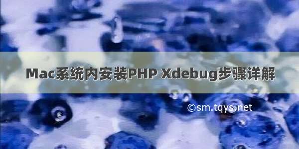 Mac系统内安装PHP Xdebug步骤详解